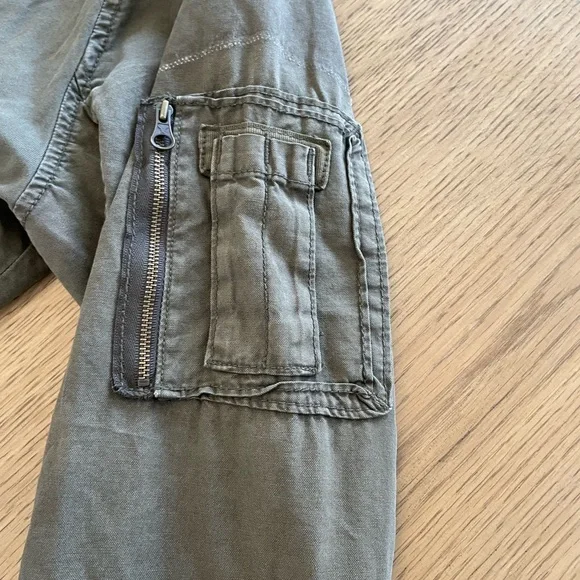 American Eagle Men’s Army Green Bomber Field Jacket Military Fatigue Size XL - Picture 8 of 14